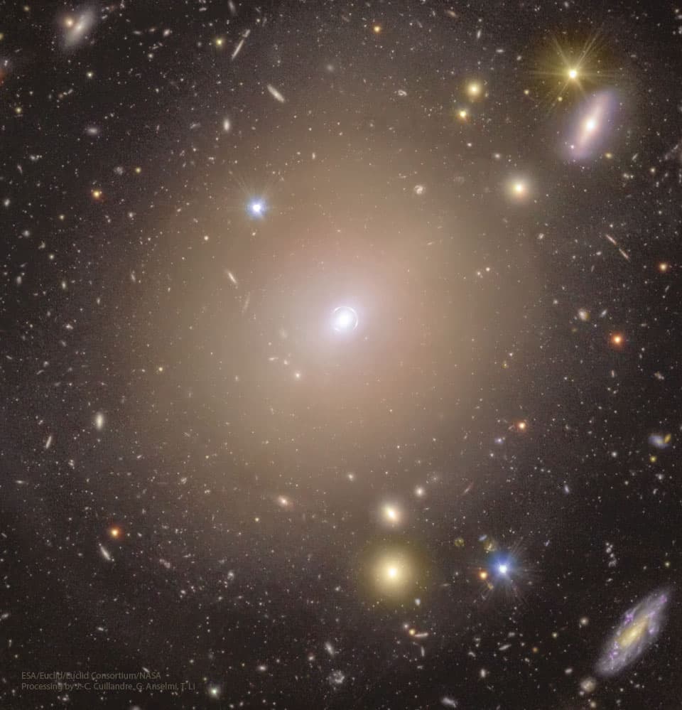 APOD: Einstein Ring Surrounds Nearby Galaxy Center - February 26, 2025