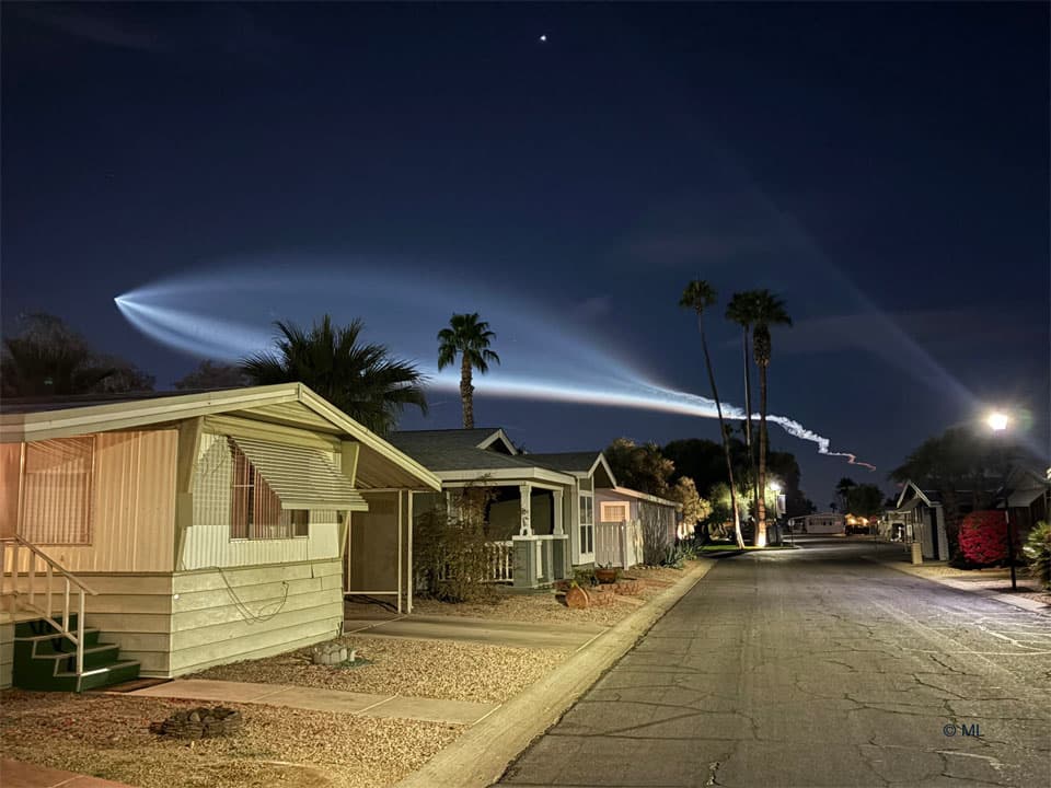 APOD: SpaceX Rocket Launch Plume over California - February 17, 2025