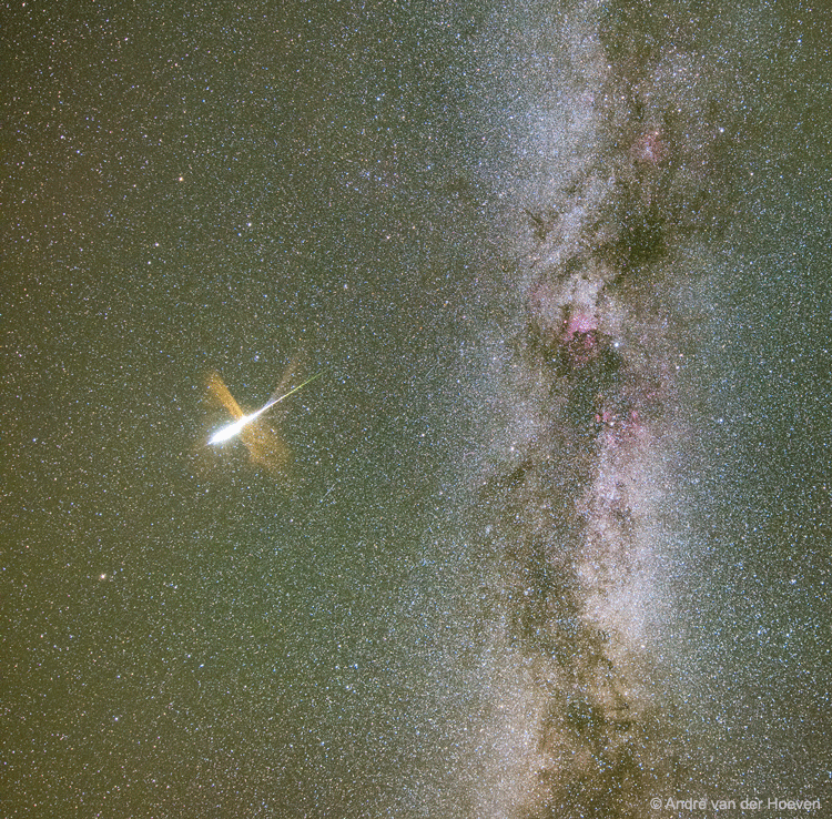 APOD: Milky Way and Exploding Meteor - August 3, 2025