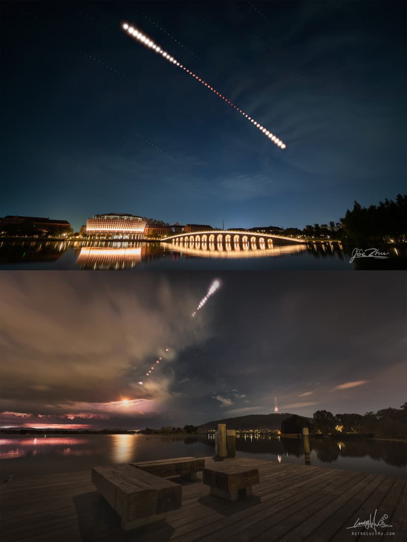 APOD: Lunar Eclipse in Two Hemispheres - September 12, 2025