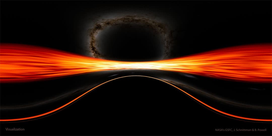 APOD: Visualization: Near a Black Hole and Disk - December 3, 2025