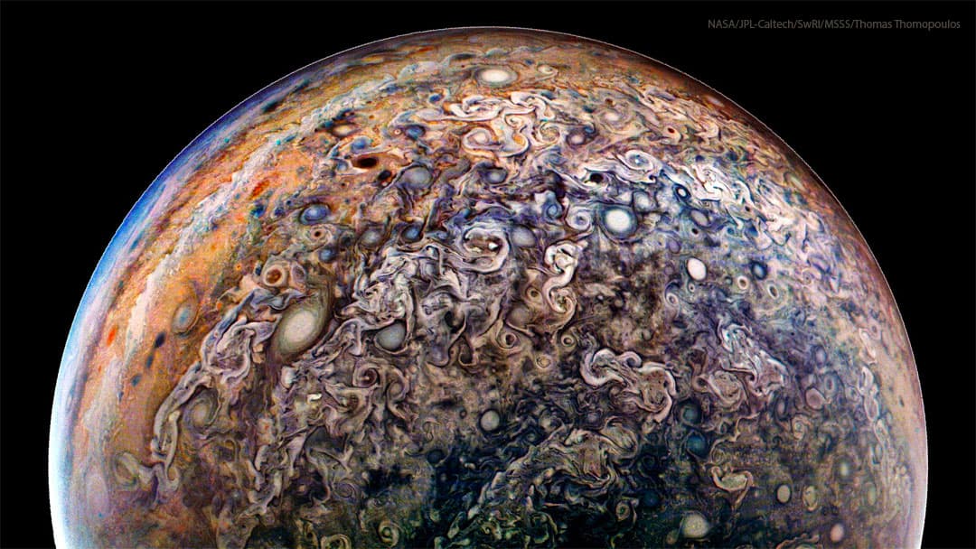APOD: Jupiter's Clouds in High Definition from Juno - January 6, 2026