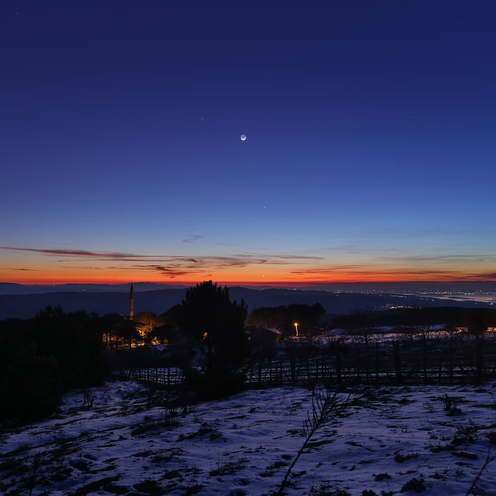 APOD: Twilight with Moon and Planets - February 21, 2026