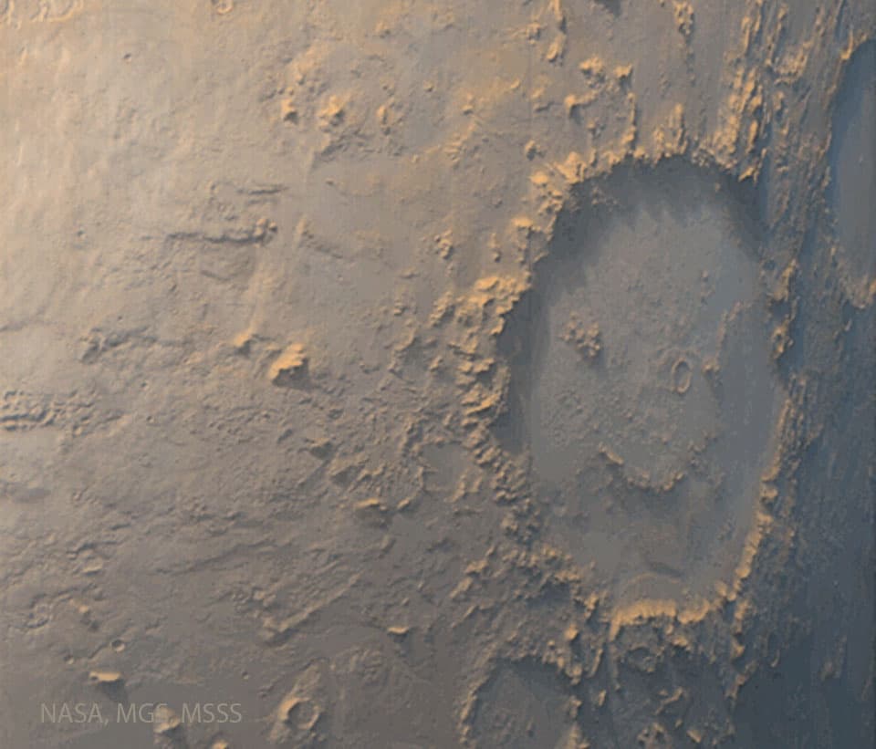 APOD: Galle: Happy Face Crater on Mars - February 1, 2026