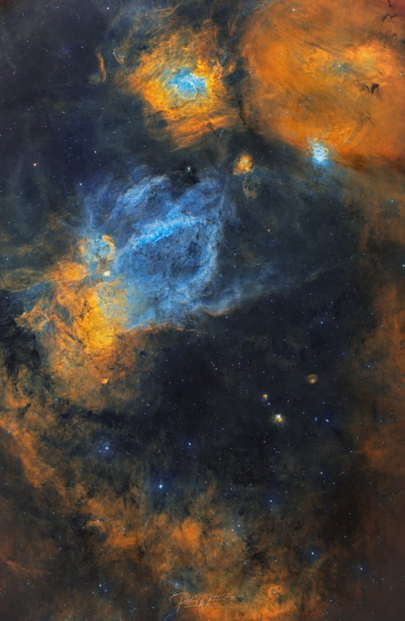 APOD: The Claw and Bubble Nebulae - April 1, 2026