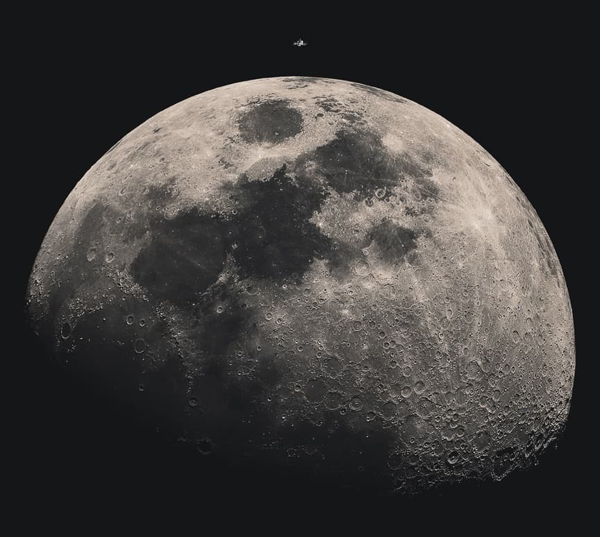 APOD: The ISS Transits the Moon - April 15, 2026