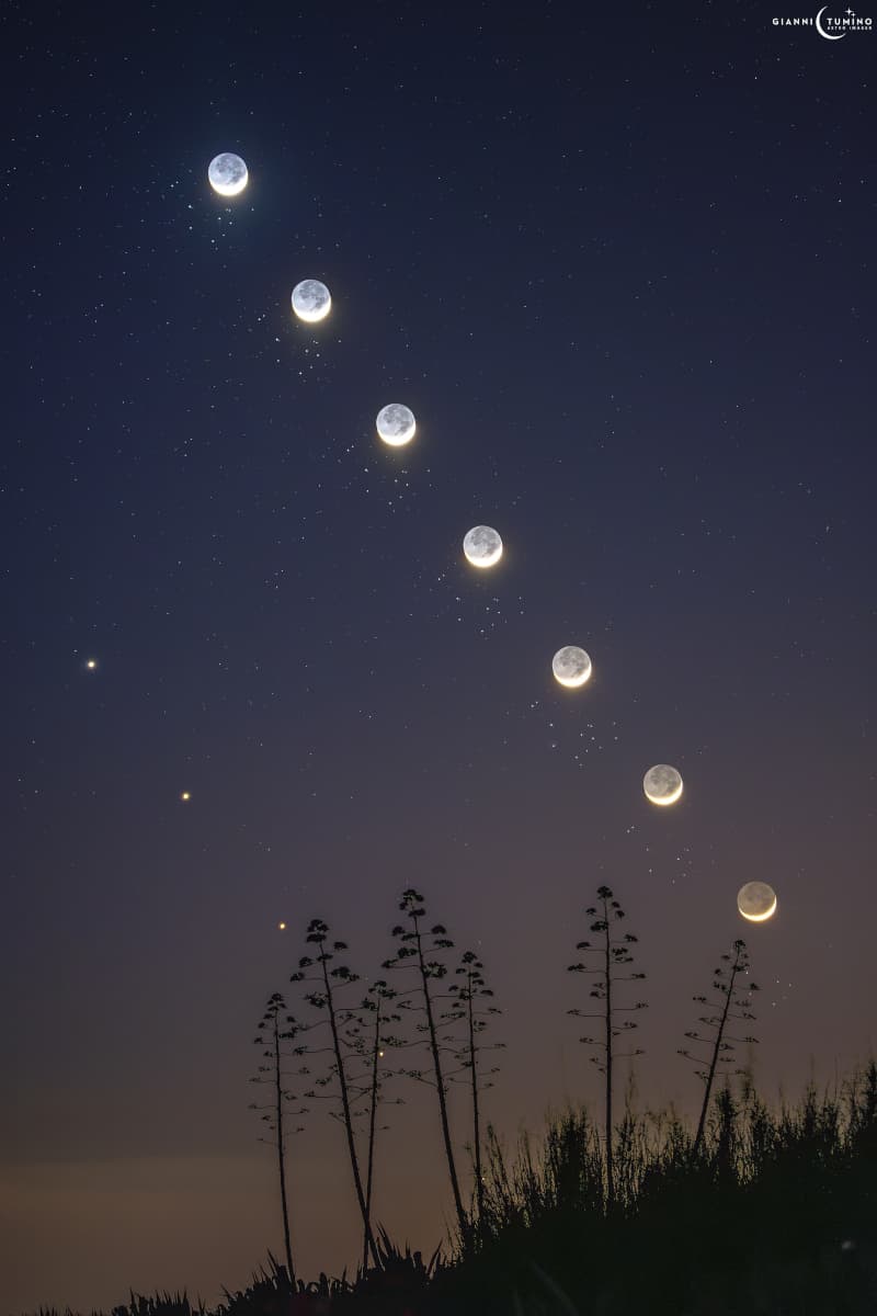 NASA APOD April 29, 2026: The Moon, Venus, and the Pleiades