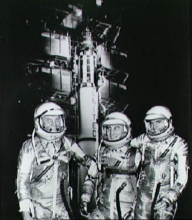 APOD: Mercury Astronauts and a Redstone - April 4, 1998