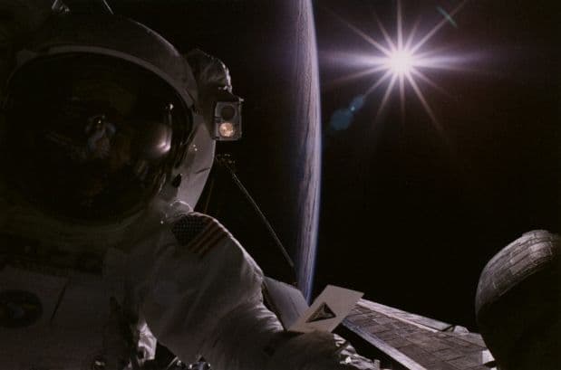 APOD: Dark Sky, Bright Sun - September 2, 1997