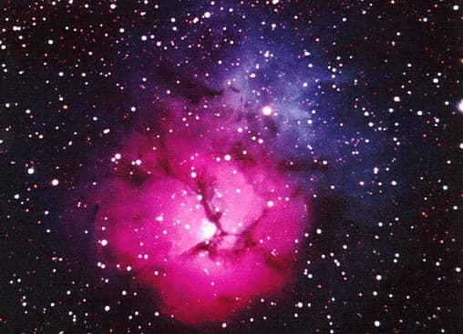 APOD: The Trifid Nebula in Red, White and Blue - December 8, 1997