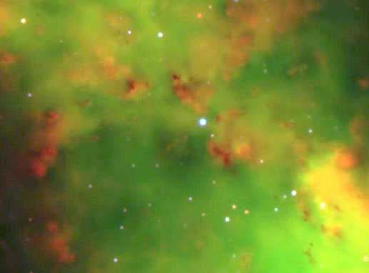 APOD: In the Center of the Dumbbell Nebula - October 13, 1998