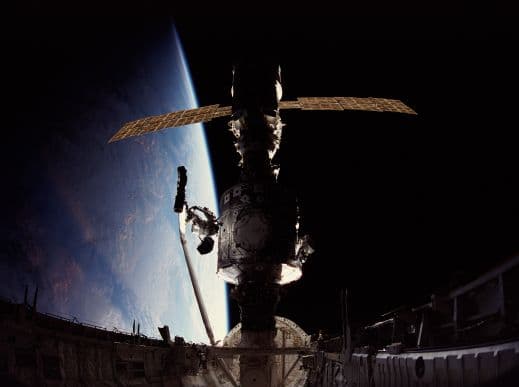 APOD: Construction of International Space Station Begins - February 23, 1999
