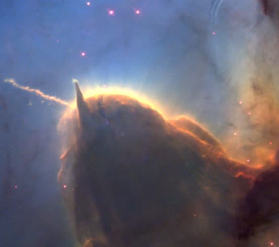 APOD: Trifid Pillars & Jets - June 8, 1999