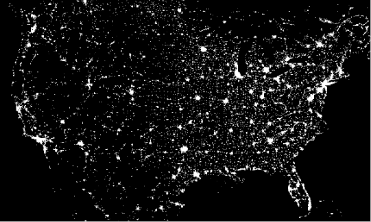 NASA APOD August 30, 1997: The United States at Night