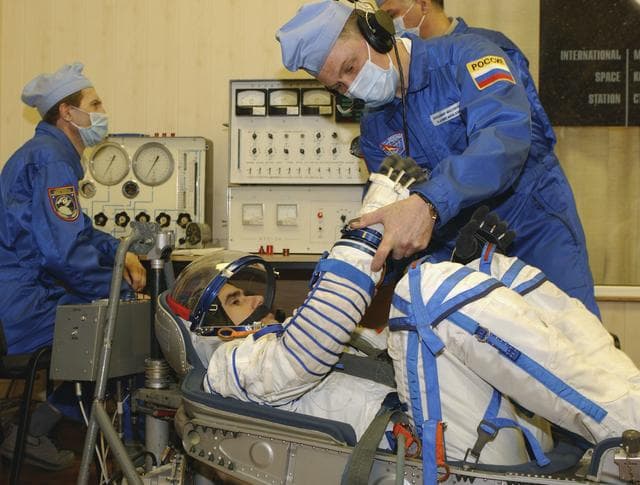 NASA image: Expedition 7 Leak Check