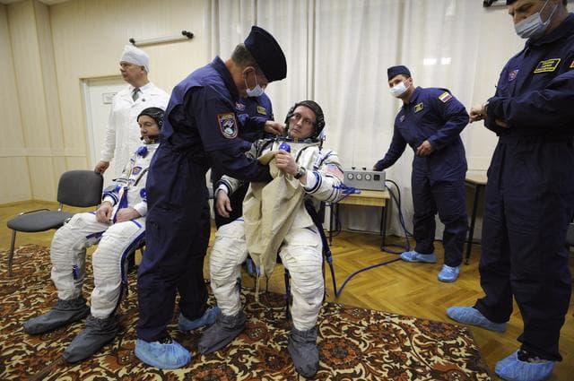 NASA image: Expedition 18 Suit-up