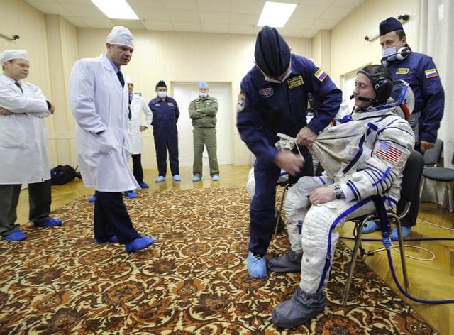 NASA image: Expedition 18 Suit-up