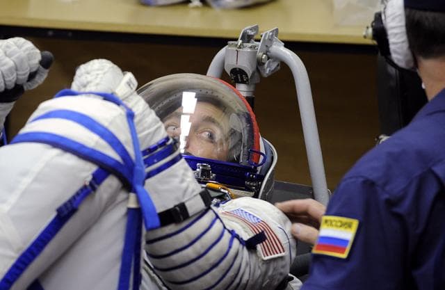 NASA image: Expedition 18 Suit Pressure Check