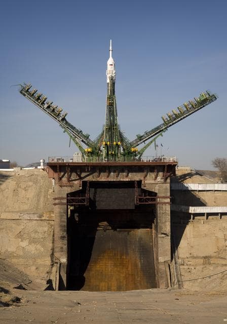 NASA image: Expedition 19 Soyuz Erection