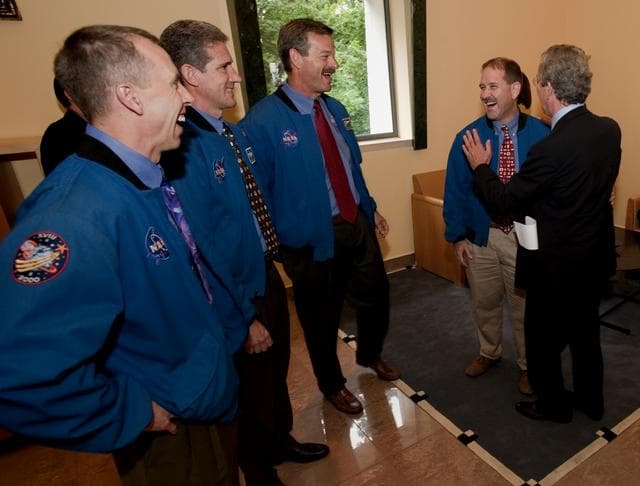 NASA image: STS-125 Crew Visit Italian Embassy