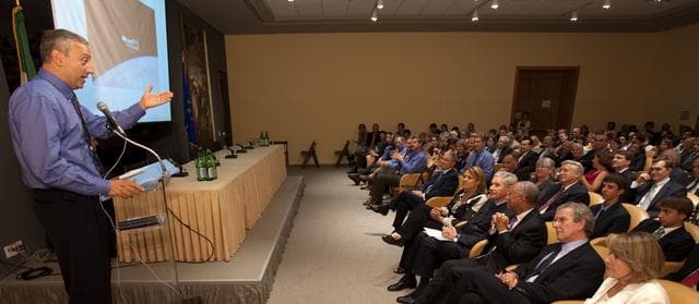 NASA image: STS-125 Crew Visit Italian Embassy