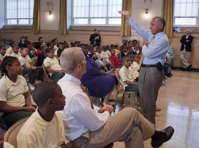 NASA image: Bolden Visit Davis Elementary