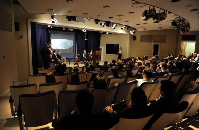 NASA image: STS-127 Crew Visit with White House Interns
