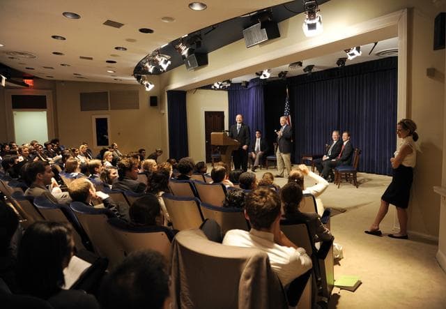NASA image: STS-127 Crew Visit with White House Interns