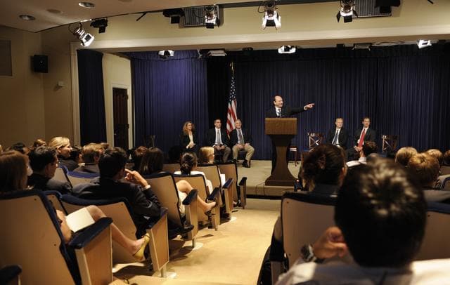 NASA image: STS-127 Crew Visit with White House Interns