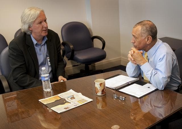NASA image:  Charles Bolden and James Cameron Meet