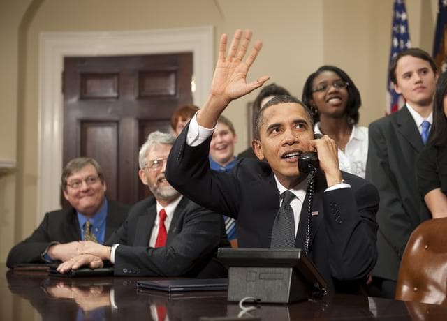 NASA image: President Obama Calls International Space Station