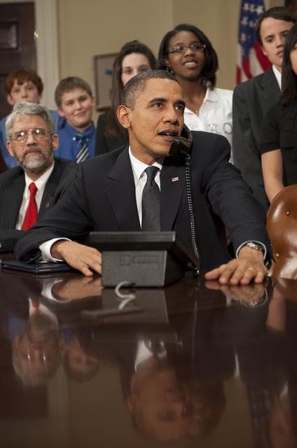 NASA image: President Obama Calls International Space Station