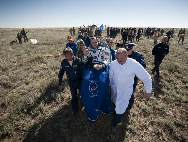 NASA image: Soyuz TMA-17 Lands