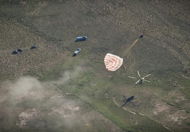 NASA image: Soyuz TMA-17 Lands