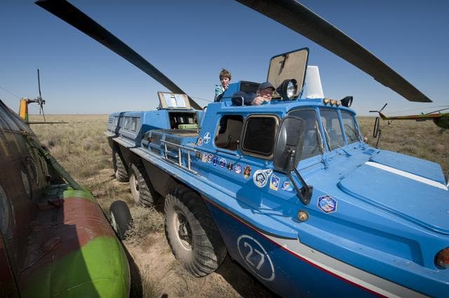 NASA image: Soyuz TMA-17 Lands