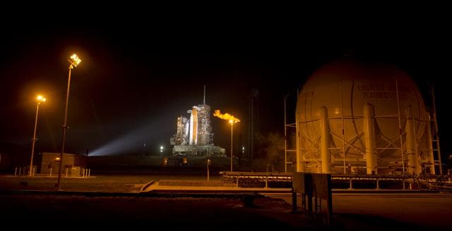 Space Shuttle Discovery is Prepared for Launch