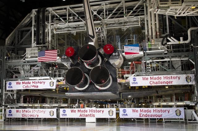NASA image: Space Shuttle Placement Announcement