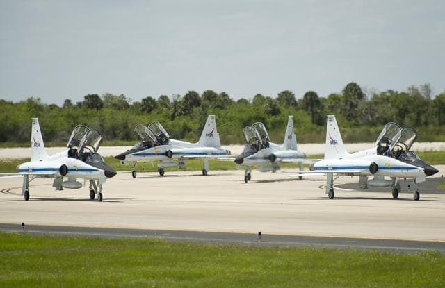 NASA image: STS-134 Crew Arrival