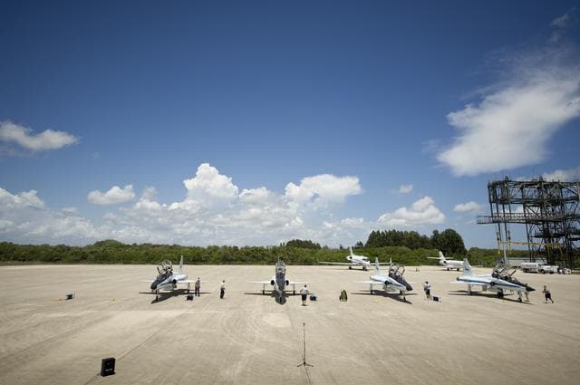 NASA image: STS-134 Crew Arrival