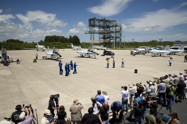 NASA image: STS-134 Crew Arrival