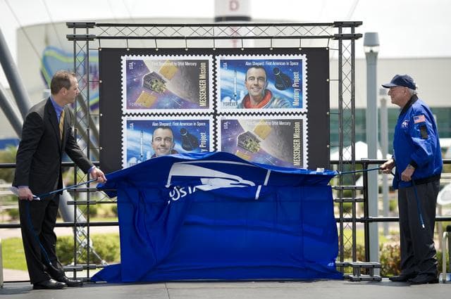 NASA image: Mercury MESSENGER Stamp Unveiling