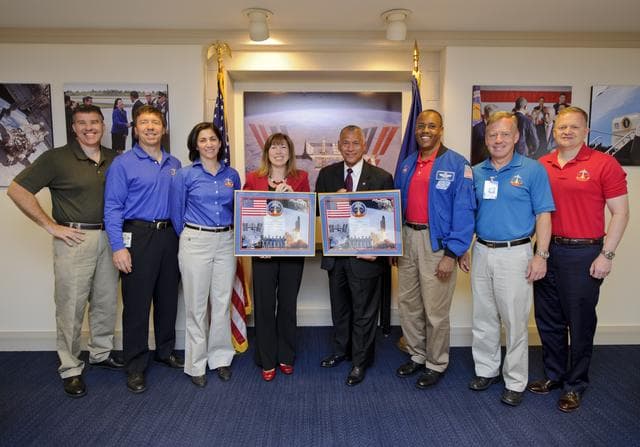 NASA image: STS133 Crew A-Suite