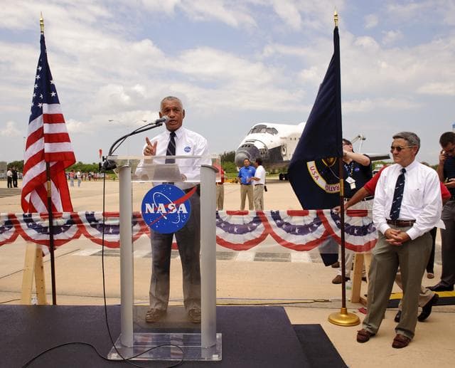 NASA image: STS-135 Wheels Stop Event