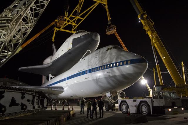 NASA image: Space Shuttle Enterprise Demate
