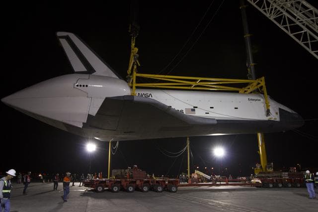 NASA image: Space Shuttle Enterprise Demate