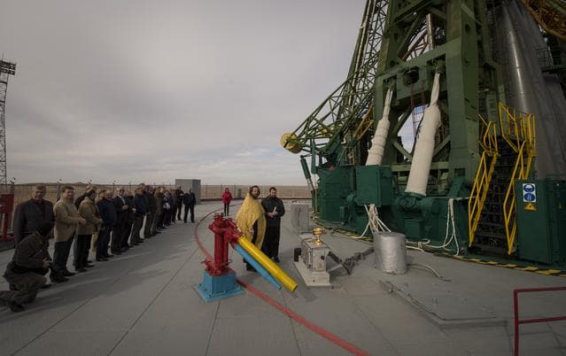NASA image: Expedition 33 Soyuz Blessing