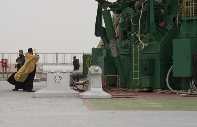 NASA image: Expedition 35 Soyuz Rocket Blessing