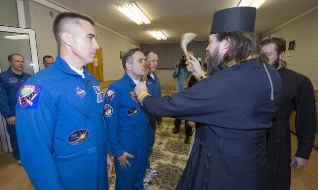 NASA image: Expedition 35 Crew Blessing
