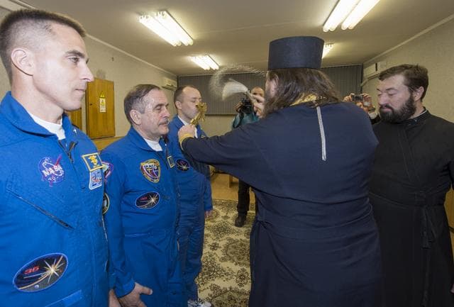 NASA image: Expedition 35 Crew Blessing