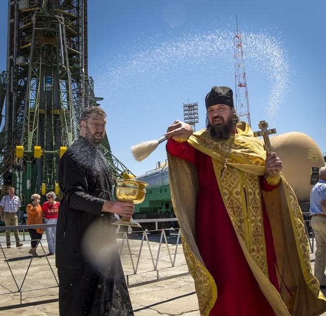 NASA image: Expedition 36 Soyuz Blessing